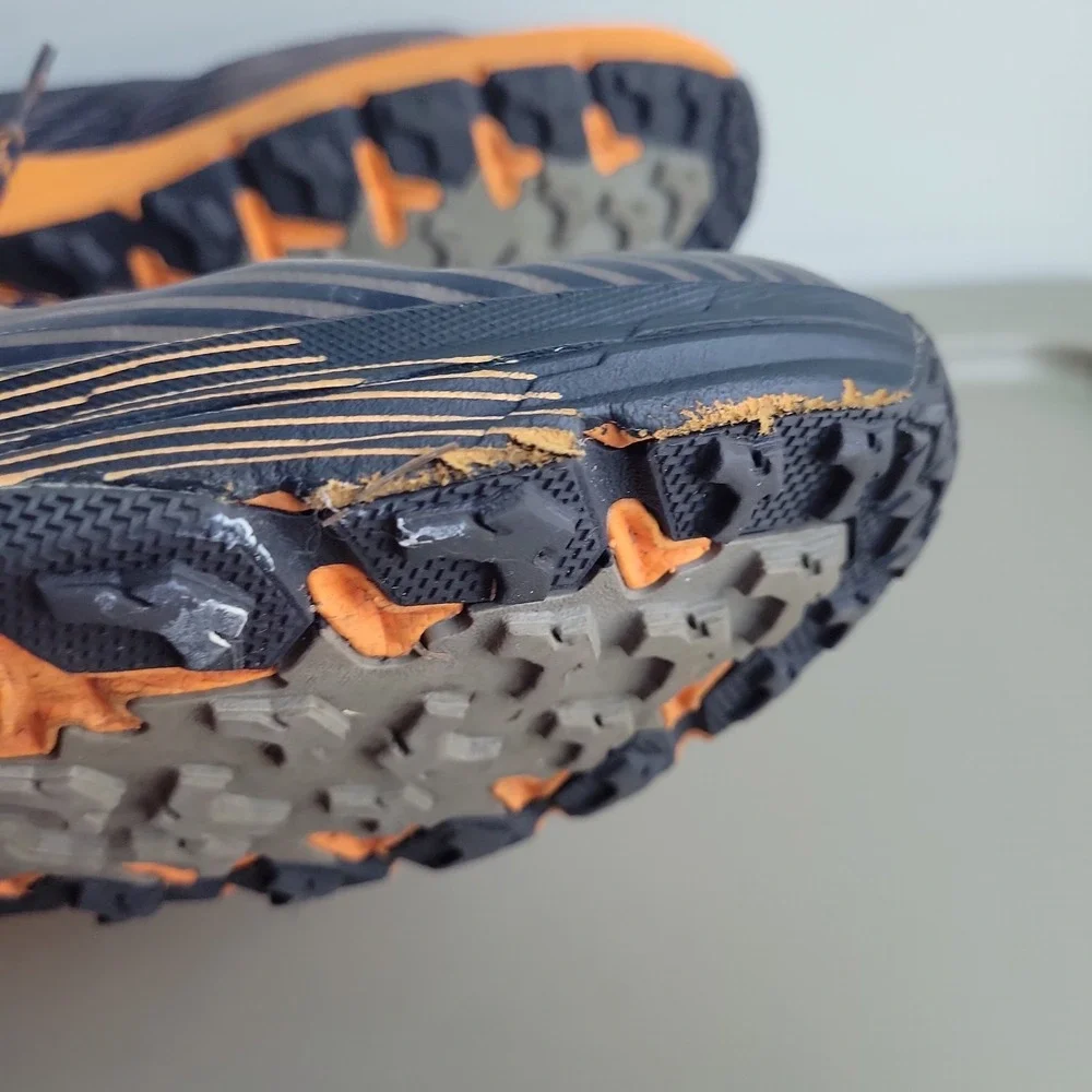 Hoka One One Shoes Men's Size 13 Speedgoat 4 Running Trail Sneakers Black Orange